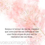 bonjour femme feuilles en fumee rose