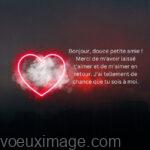 bonjour petite amie coeur brillant