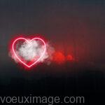 glowing red heart